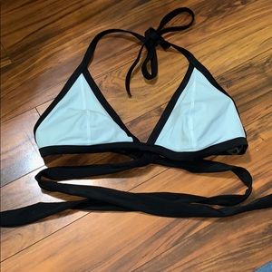 Victoria’s Secret pink blue triangle wrap bikini